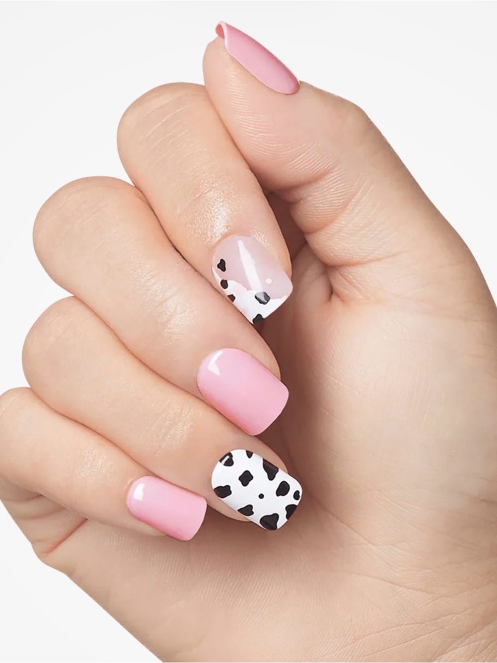 imPRESS One Chance Pink and Black Cow Print Press-On Nails